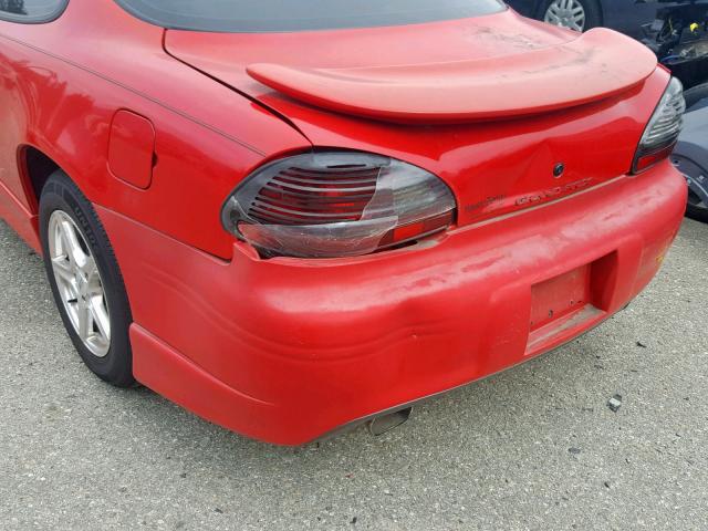 1G2WP12K7XF309227 - 1999 PONTIAC GRAND PRIX RED photo 9
