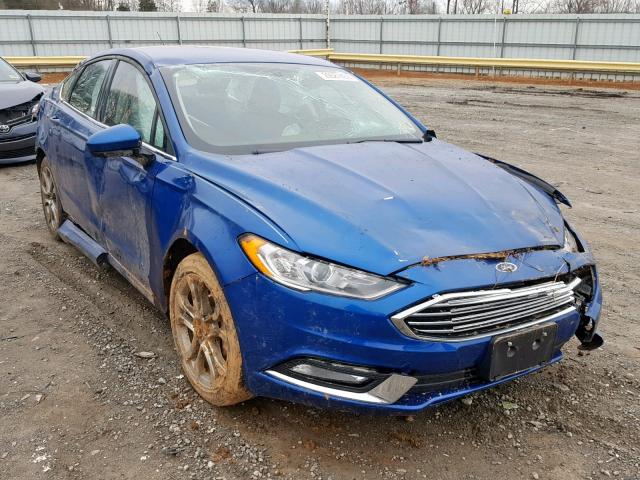 3FA6P0G78HR393613 - 2017 FORD FUSION S BLUE photo 1