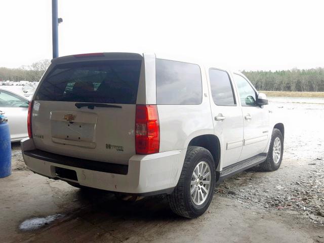 1GNFC13539R256826 - 2009 CHEVROLET TAHOE HYBR WHITE photo 4