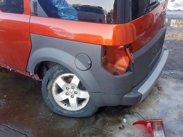 5J6YH28523L011778 - 2003 HONDA ELEMENT EX ORANGE photo 9