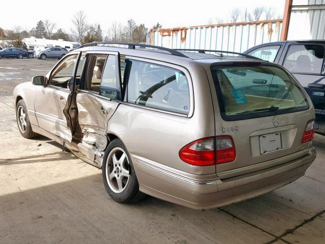 WDBJH65JX2B411672 - 2002 MERCEDES-BENZ E 320 TAN photo 3