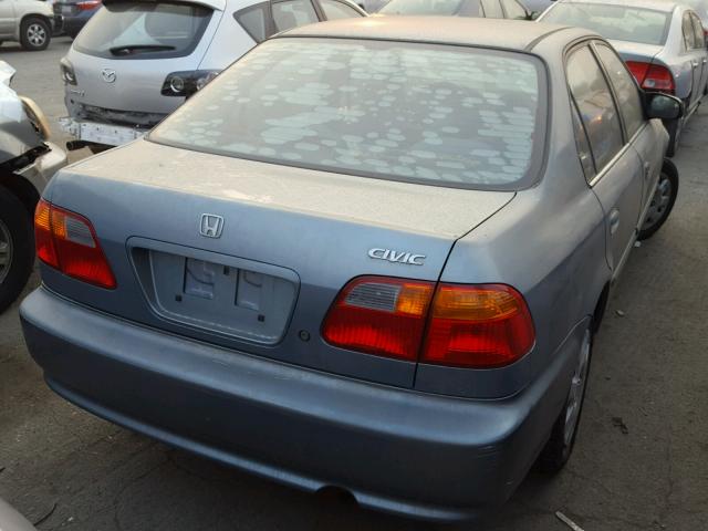 2HGEJ6619YH554913 - 2000 HONDA CIVIC BASE BLUE photo 4