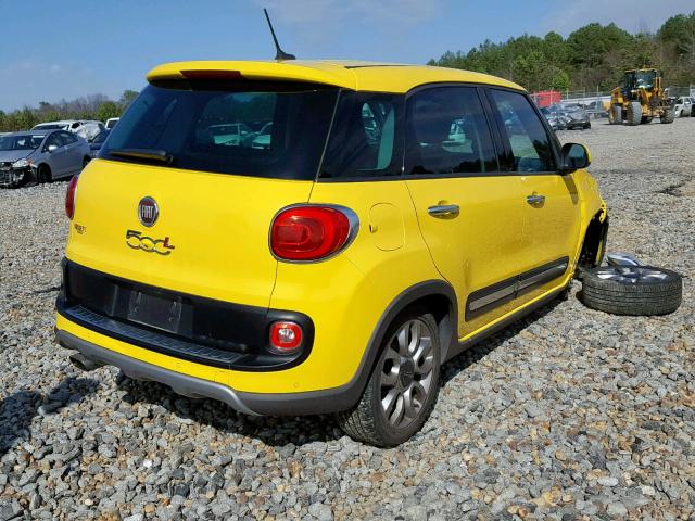 ZFBCFADH8EZ029902 - 2014 FIAT 500L TREKK YELLOW photo 4