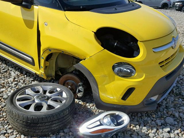 ZFBCFADH8EZ029902 - 2014 FIAT 500L TREKK YELLOW photo 9