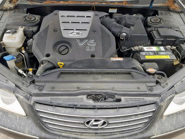 KMHFC46F68A288936 - 2008 HYUNDAI AZERA SE BLACK photo 7