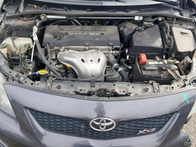 1NXBE40E29Z025027 - 2009 TOYOTA COROLLA XR 石墨色 照片 7