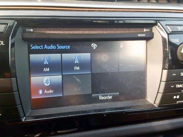 2T1BURHE7FC260539 - 2015 TOYOTA COROLLA L BLACK photo 9