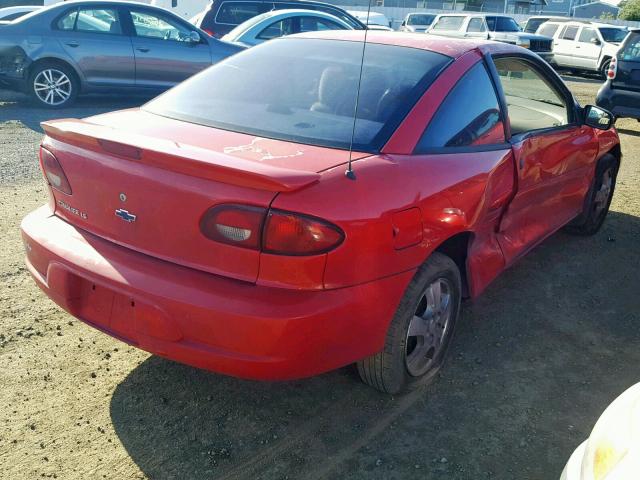 1G1JS124727263416 - 2002 CHEVROLET CAVALIER L RED photo 4