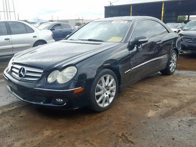 WDBTJ56H47F220834 - 2007 MERCEDES-BENZ CLK 350 BLACK photo 2