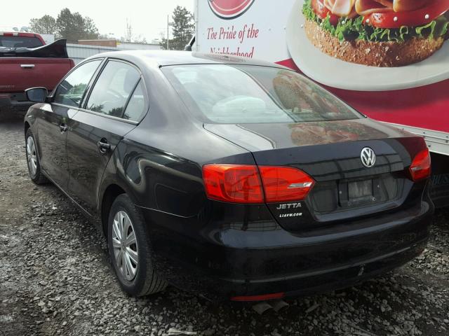 3VW2K7AJ9BM077353 - 2011 VOLKSWAGEN JETTA BASE BLACK photo 3