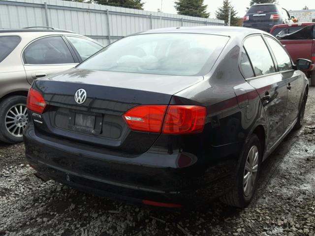 3VW2K7AJ9BM077353 - 2011 VOLKSWAGEN JETTA BASE BLACK photo 4