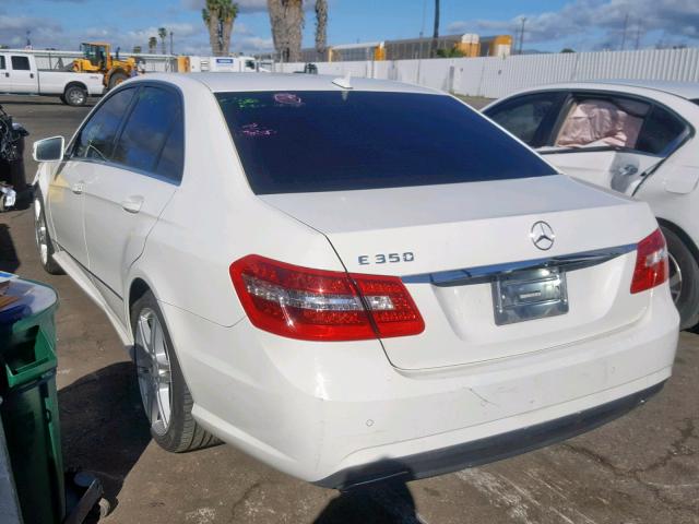 WDDHF5GBXAA119603 - 2010 MERCEDES-BENZ E 350 WHITE photo 3