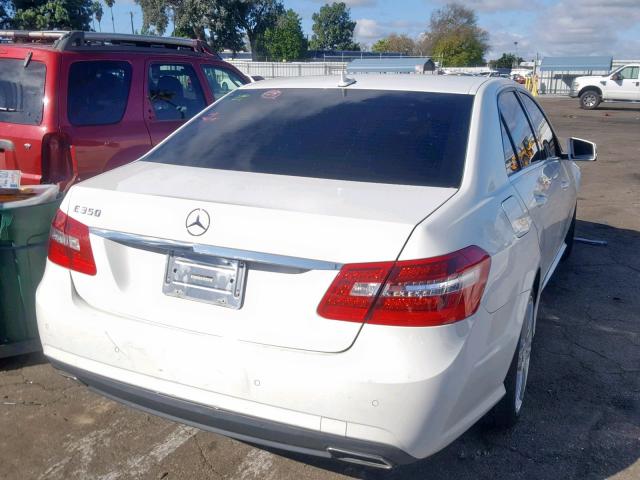 WDDHF5GBXAA119603 - 2010 MERCEDES-BENZ E 350 WHITE photo 4