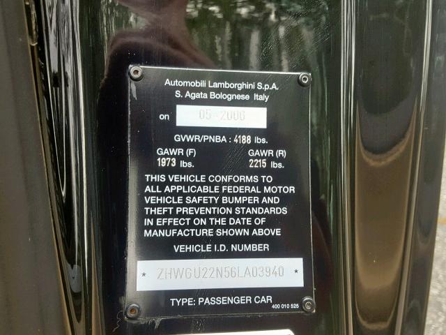 ZHWGU22N56LA03940 - 2006 LAMBORGHINI GALLARDO S BLACK photo 10