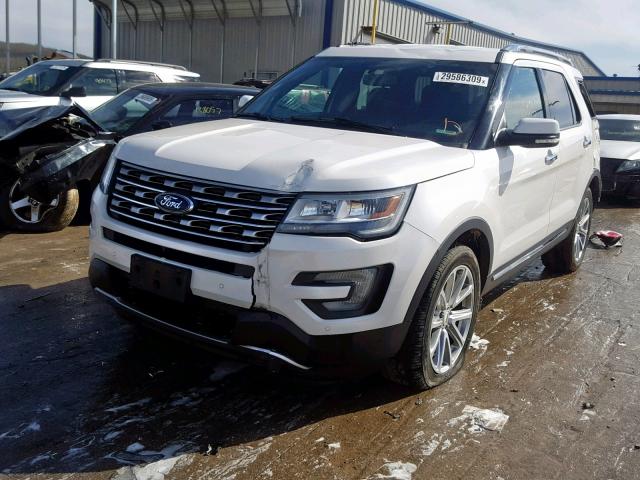 1FM5K8F8XHGC35936 - 2017 FORD EXPLORER L WHITE photo 2