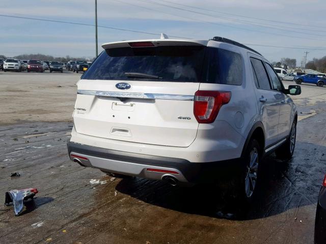 1FM5K8F8XHGC35936 - 2017 FORD EXPLORER L WHITE photo 4