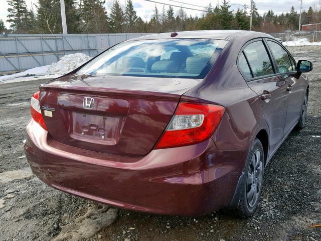 2HGFB2F96CH024097 - 2012 HONDA CIVIC EXL BURGUNDY photo 4