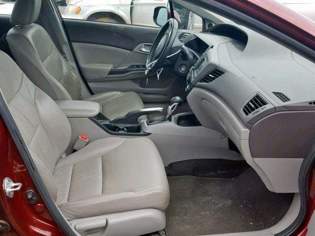 2HGFB2F96CH024097 - 2012 HONDA CIVIC EXL BURGUNDY photo 5