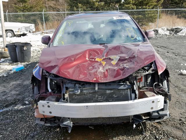 2HGFB2F96CH024097 - 2012 HONDA CIVIC EXL BURGUNDY photo 9