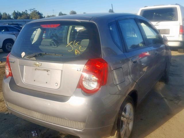 KL1TD6DE4AB088557 - 2010 CHEVROLET AVEO LS GRAY photo 4