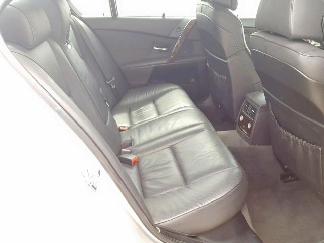 WBANB53557CP05077 - 2007 BMW 550 I SILVER photo 6