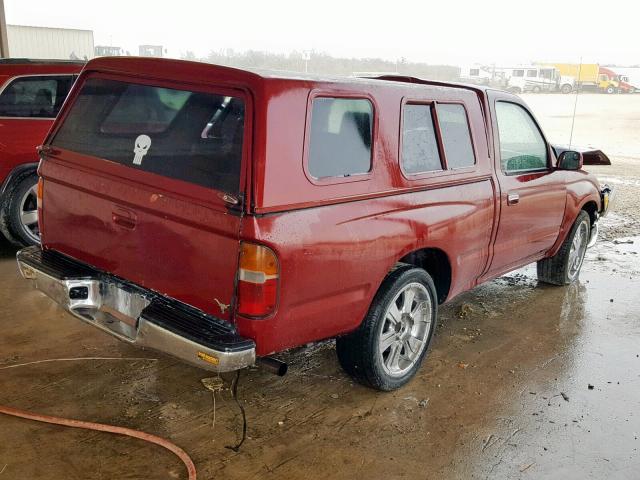 4TANL42N1WZ148588 - 1998 TOYOTA TACOMA RED photo 4