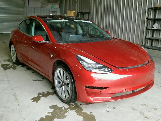 5YJ3E1EA3JF035771 - 2018 TESLA MODEL 3 RED photo 1