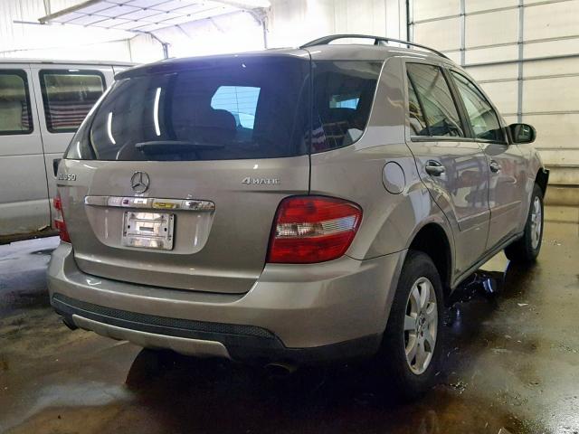 4JGBB86E07A280877 - 2007 MERCEDES-BENZ ML 350 SILVER photo 4