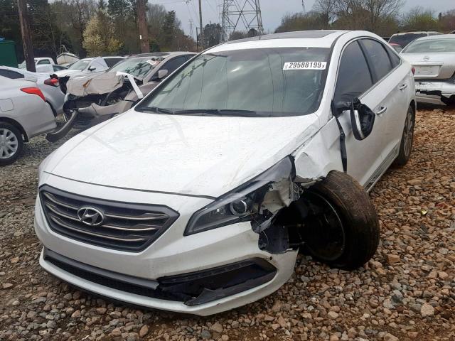 5NPE34AF0HH573504 - 2017 HYUNDAI SONATA SPO WHITE photo 2