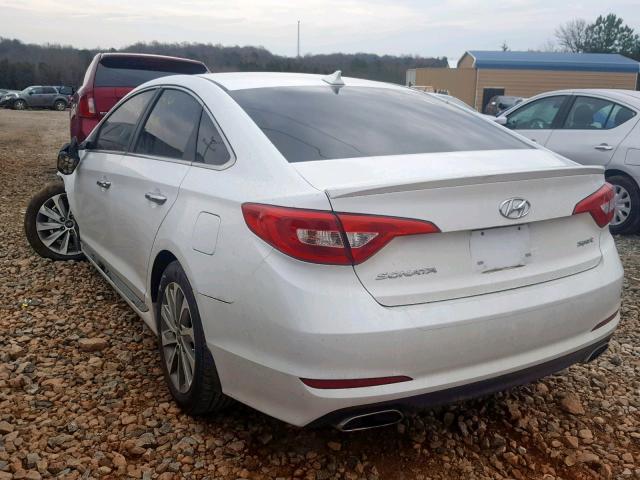 5NPE34AF0HH573504 - 2017 HYUNDAI SONATA SPO WHITE photo 3