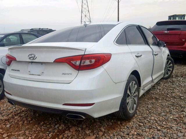 5NPE34AF0HH573504 - 2017 HYUNDAI SONATA SPO WHITE photo 4