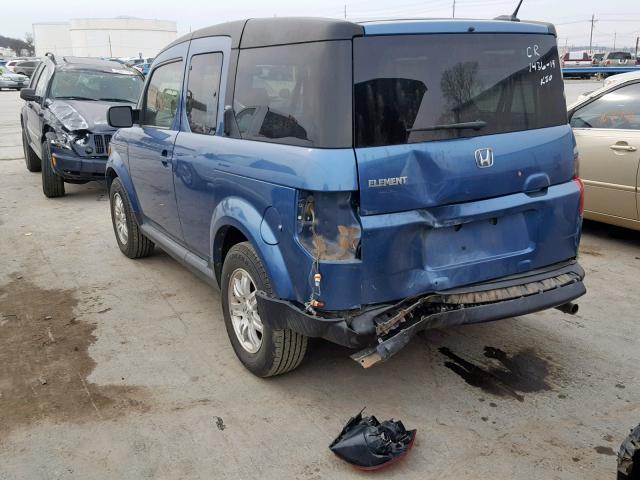 5J6YH18768L015447 - 2008 HONDA ELEMENT EX BLUE photo 3