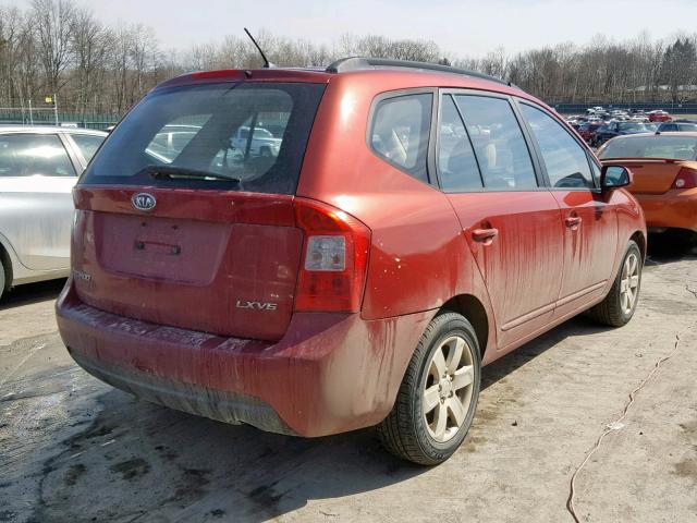 KNAFG526887184799 - 2008 KIA RONDO LX RED photo 4