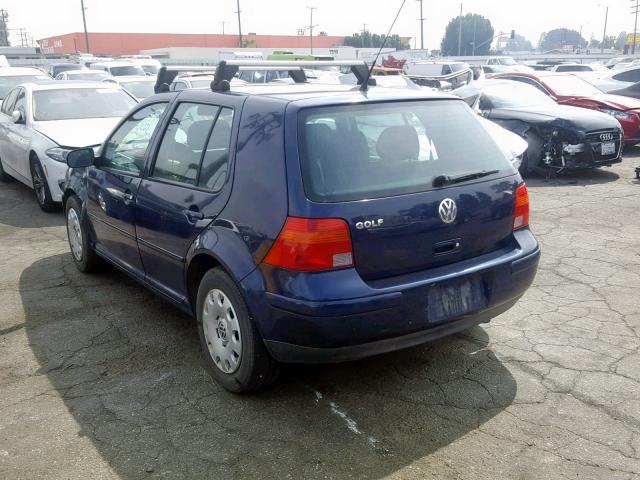 9BWFK61J334048867 - 2003 VOLKSWAGEN GOLF GL BLUE photo 3