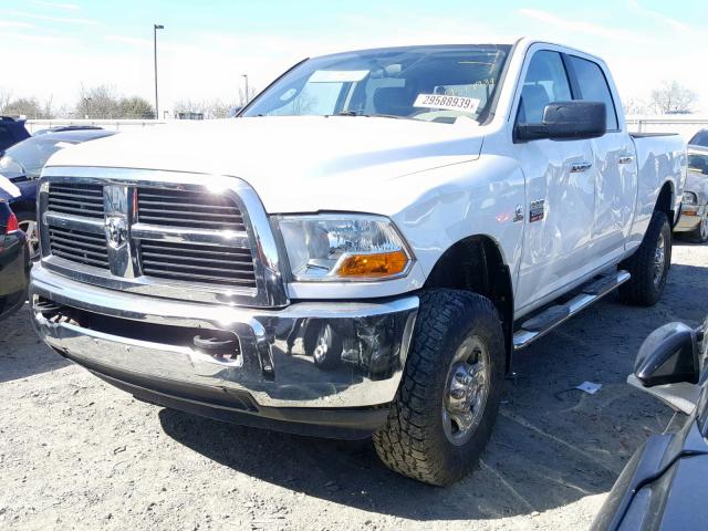 3D7UT2CL5AG169203 - 2010 DODGE RAM 2500 WHITE photo 2