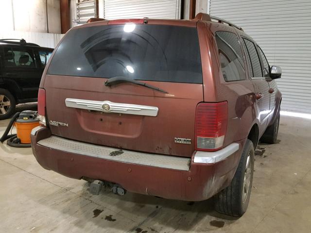 1A8HX58258F148499 - 2008 CHRYSLER ASPEN LIMI MAROON photo 4