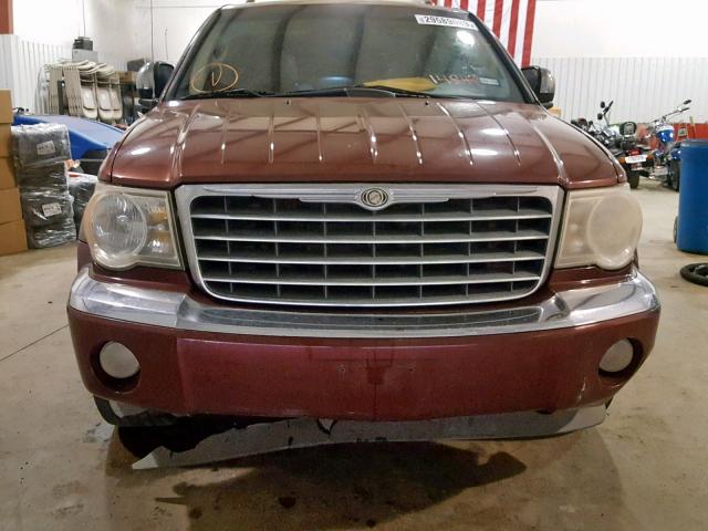 1A8HX58258F148499 - 2008 CHRYSLER ASPEN LIMI MAROON photo 9