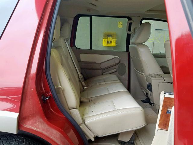 1FMEU7EE3AUA26377 - 2010 FORD EXPLORER E RED photo 6