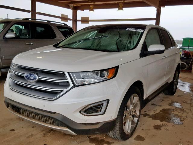 2FMPK4K86HBC40436 - 2017 FORD EDGE TITAN WHITE photo 2