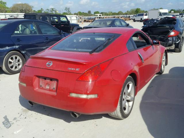 JN1AZ34D46M311024 - 2006 NISSAN 350Z COUPE RED photo 4