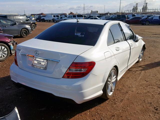 WDDGF4HB2DR254682 - 2013 MERCEDES-BENZ C 250 WHITE photo 4