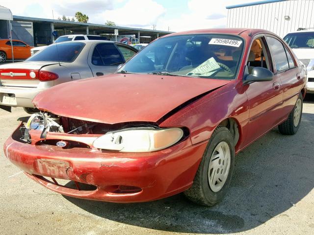 3FAFP13P0YR167271 - 2000 FORD ESCORT RED photo 2