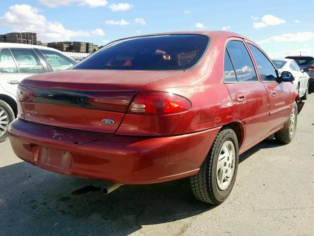 3FAFP13P0YR167271 - 2000 FORD ESCORT RED photo 4