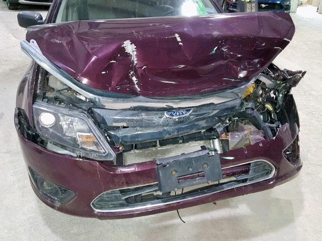 3FAHP0GA4BR328012 - 2011 FORD FUSION S BURGUNDY photo 7