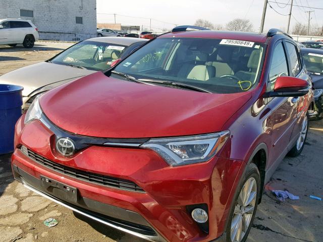 2T3DFREV8JW735668 - 2018 TOYOTA RAV4 LIMIT RED photo 2