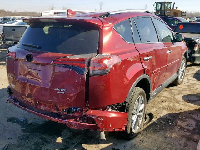 2T3DFREV8JW735668 - 2018 TOYOTA RAV4 LIMIT RED photo 4