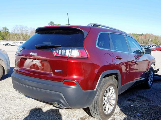 1C4PJLCXXKD110684 - 2019 JEEP CHEROKEE L BURGUNDY photo 4