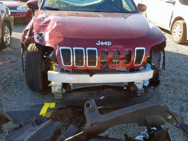 1C4PJLCXXKD110684 - 2019 JEEP CHEROKEE L BURGUNDY photo 9