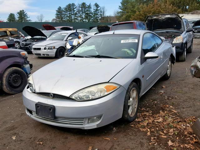 1ZWFT61L115615148 - 2001 MERCURY COUGAR V6 SILVER photo 2