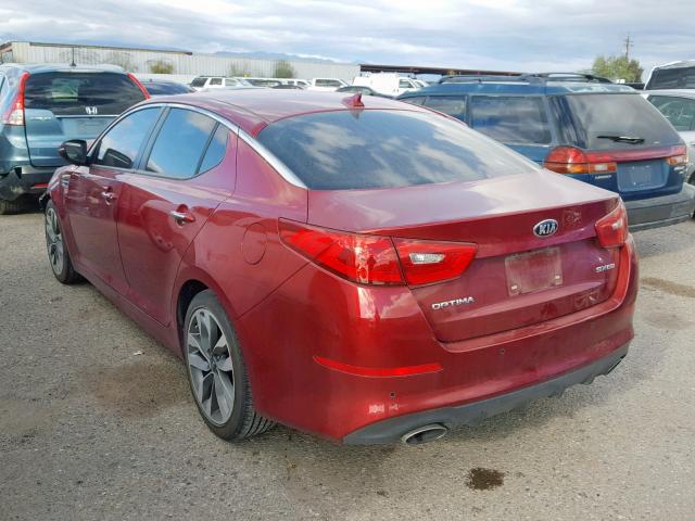 5XXGR4A79EG318843 - 2014 KIA OPTIMA SX MAROON photo 3